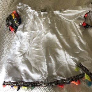 Off the shoulder white blouse